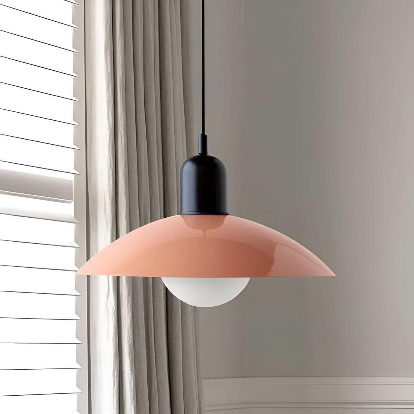 Modern Macaron Bauhaus Pendant Light, Iron Shade