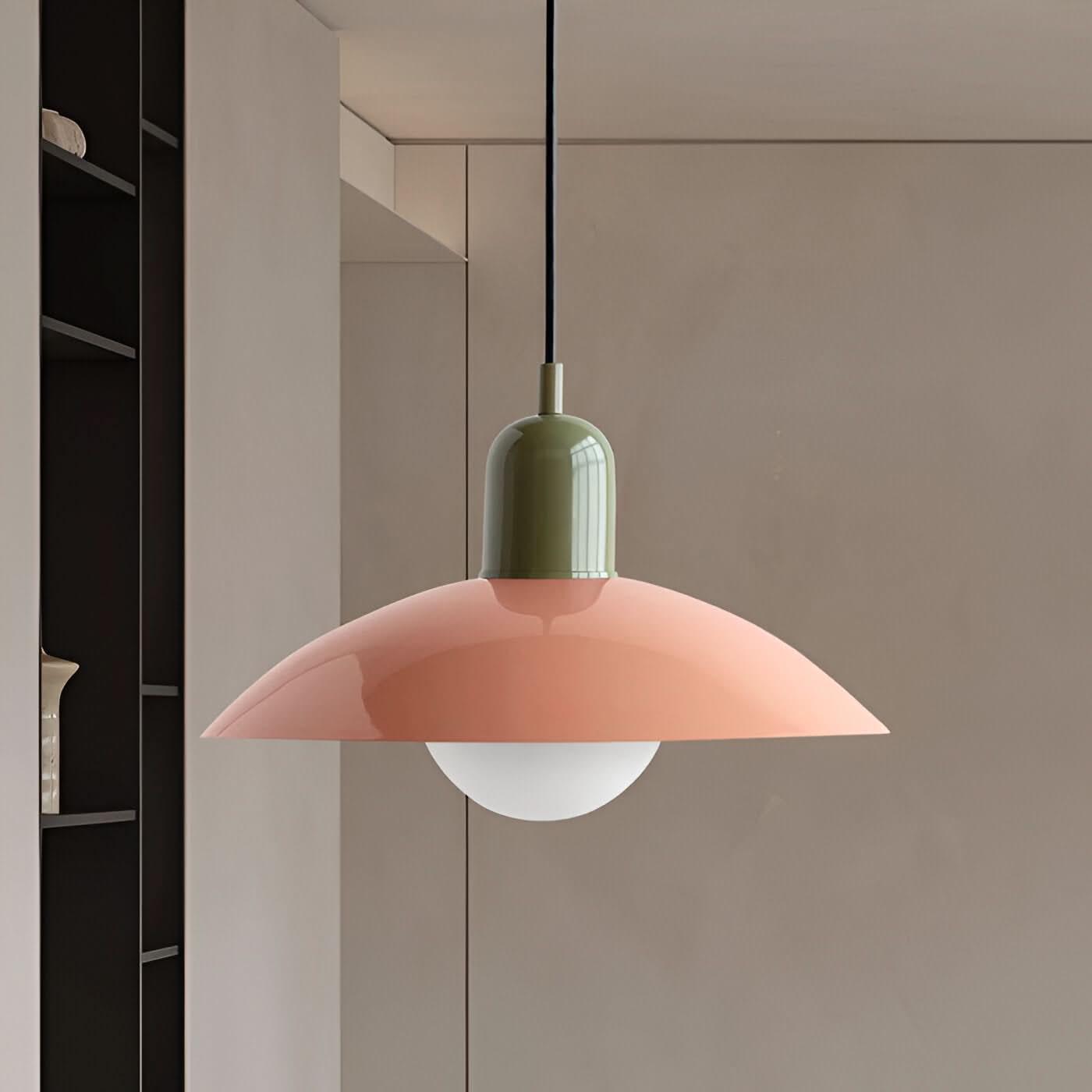 Modern Macaron Bauhaus Pendant Light, Iron Shade