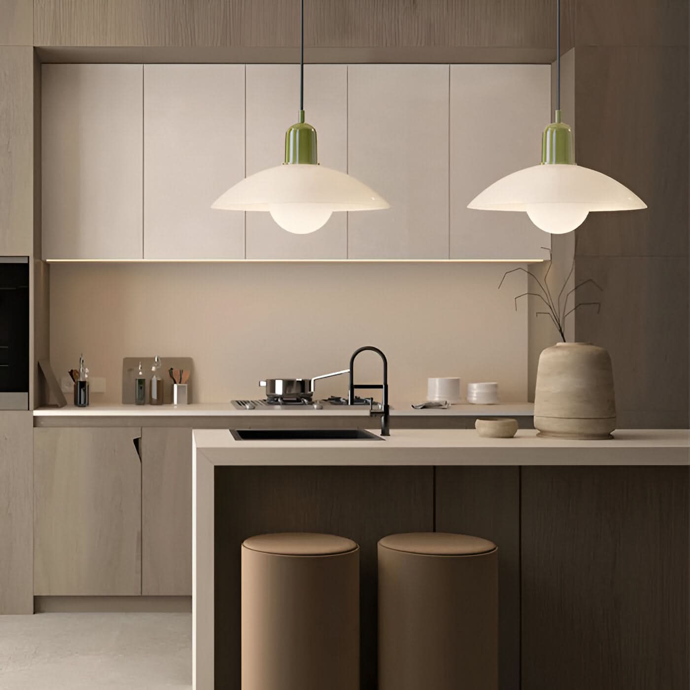 Modern Macaron Bauhaus Pendant Light, Iron Shade