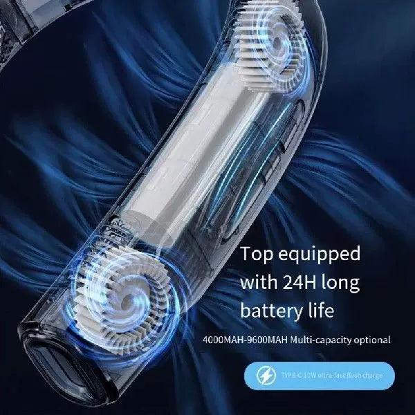 Rechargeable Bladeless Neck Fan with Quiet Brushless Motor