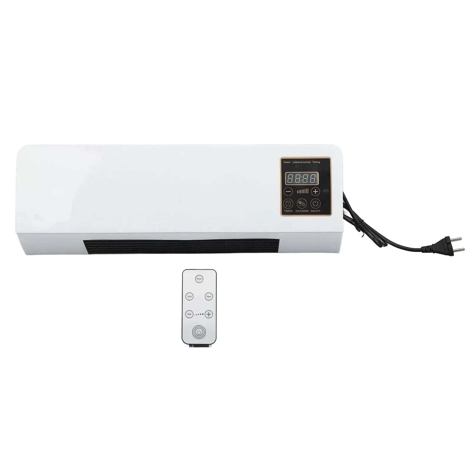 Plug-In Flat Wall Heater with Digital Thermostat & Remote