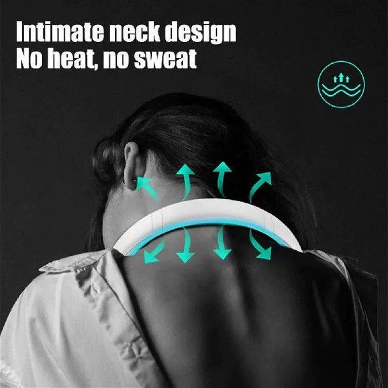 Ergonomic U-Shaped Neck Fan with Bladeless Airflow