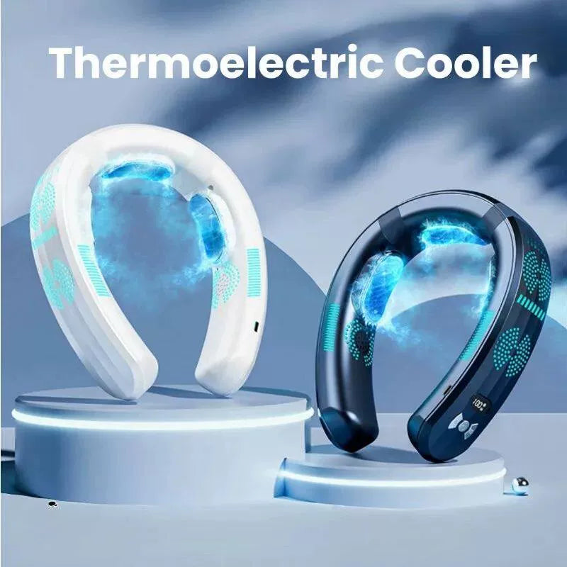 Hands-Free Portable Neck Fan with LED Display & Airflow Modes