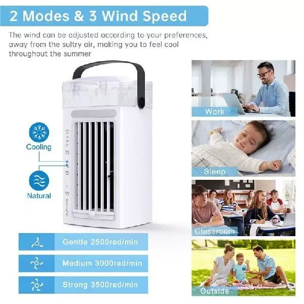USB Desktop Evaporative Cooler with Carbon Cooling Pad