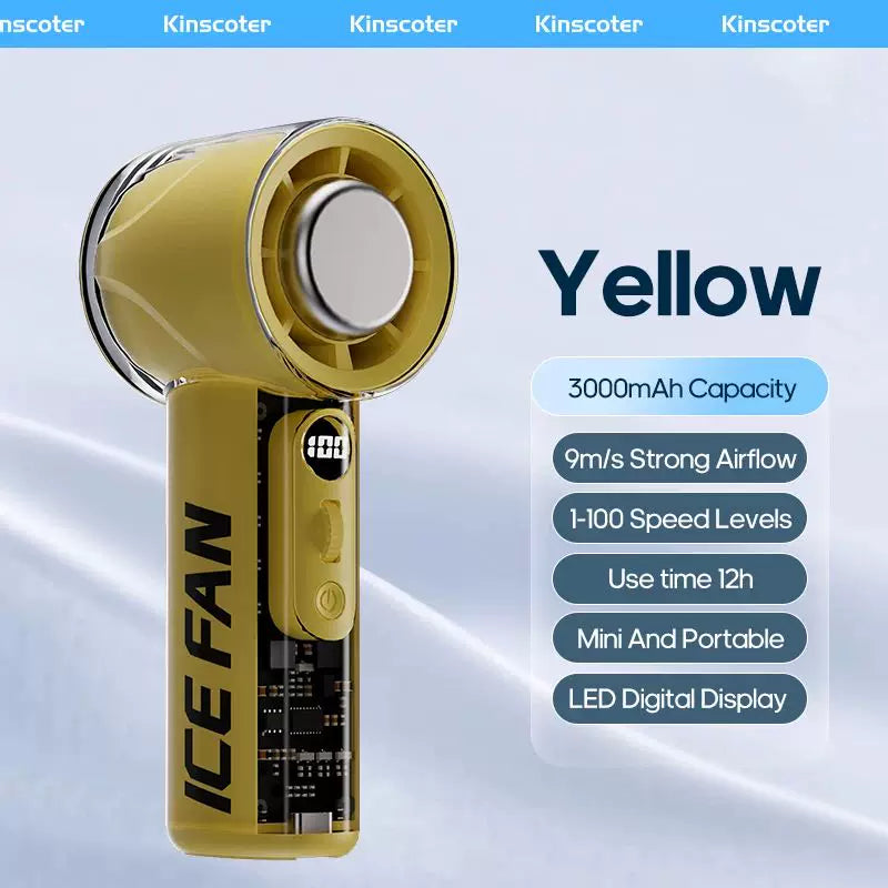 Handheld Rechargeable Mini Cooling Fan with LED Display
