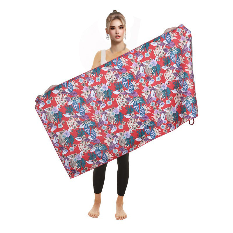 Ladies Flamingo Beach Towel - Soft Microfiber, Quick-Dry