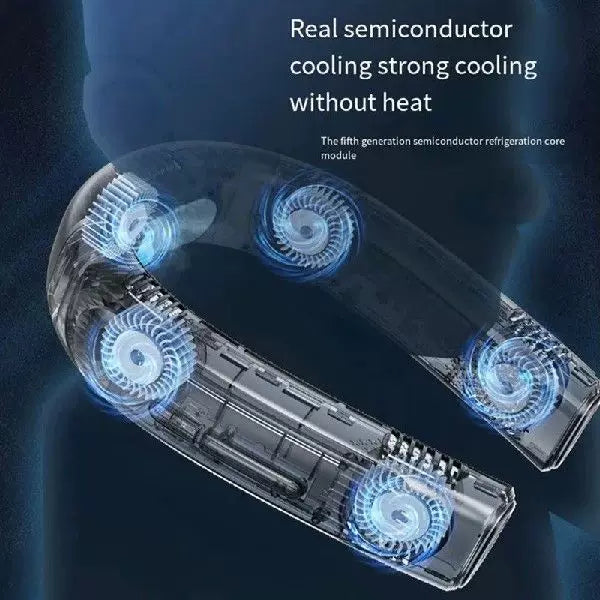 Rechargeable Bladeless Neck Fan with Quiet Brushless Motor