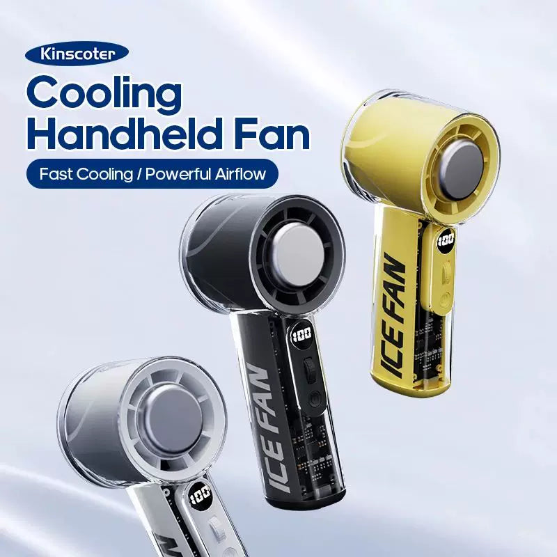 Handheld Rechargeable Mini Cooling Fan with LED Display