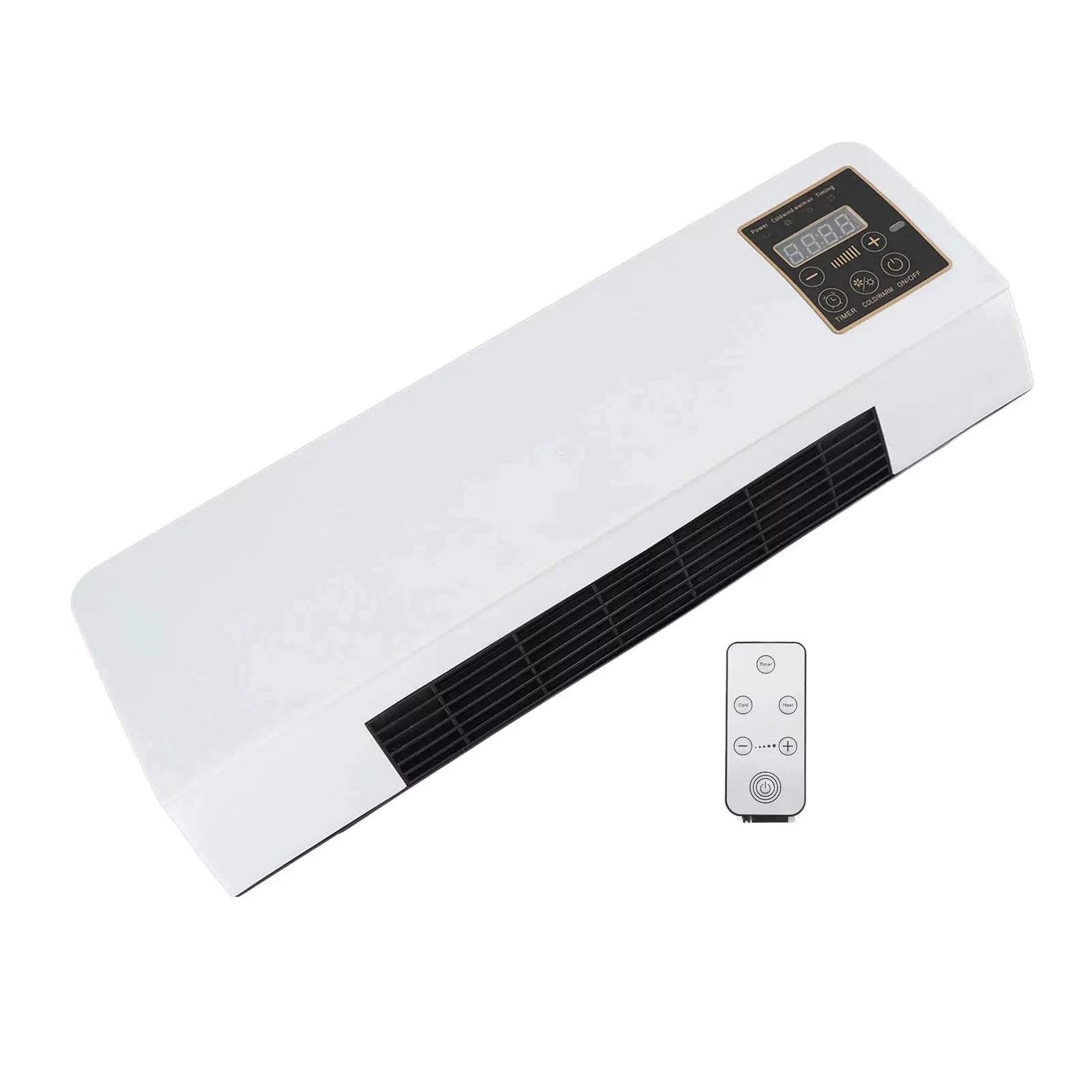 Plug-In Flat Wall Heater with Digital Thermostat & Remote