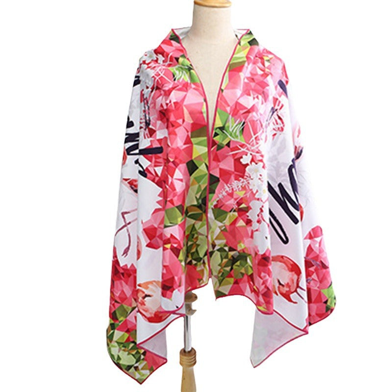 Ladies Flamingo Beach Towel - Soft Microfiber, Quick-Dry