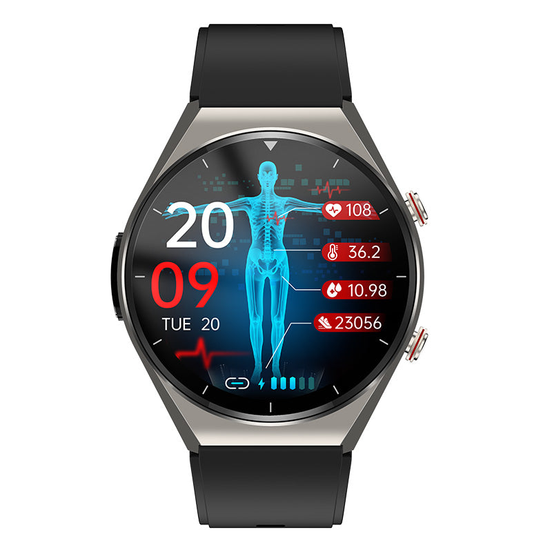 Smart Health Watch with Heart Rate, ECG-Style and Wellness Tracking
