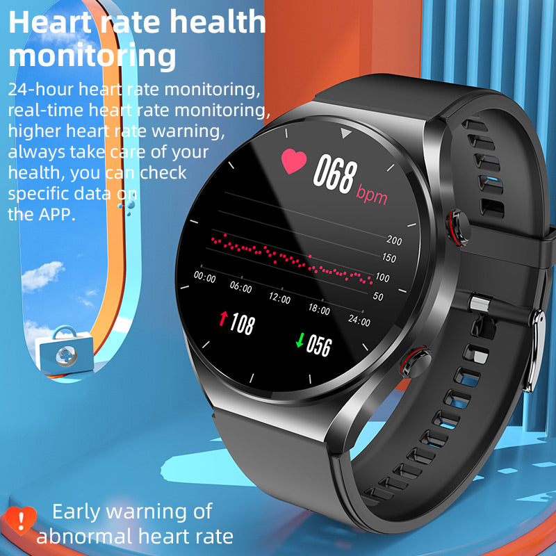 Smart Health Watch with Heart Rate, ECG-Style and Wellness Tracking