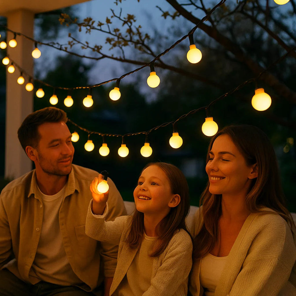 Solar String Lights - Waterproof Outdoor LED Globe Lights