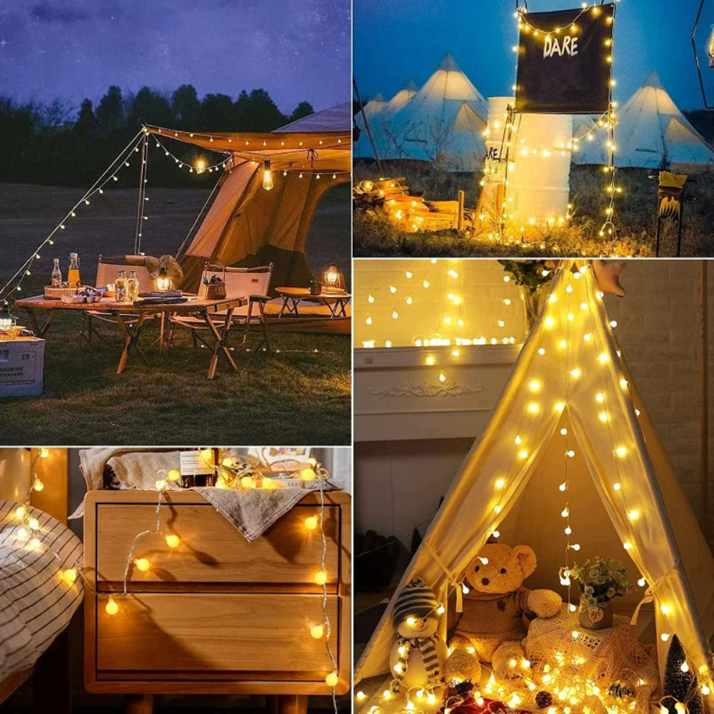 Solar String Lights - Waterproof Outdoor LED Globe Lights