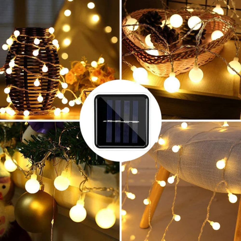 Solar String Lights - Waterproof Outdoor LED Globe Lights
