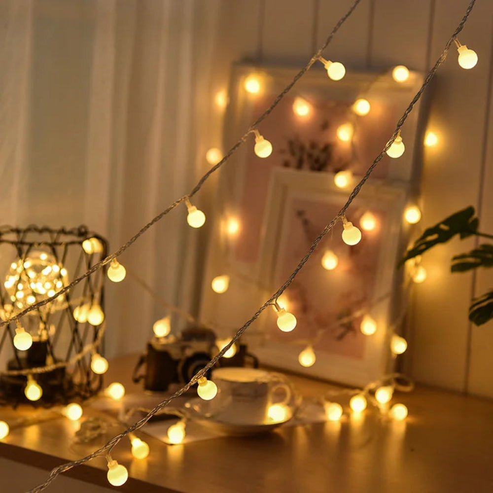Solar String Lights - Waterproof Outdoor LED Globe Lights