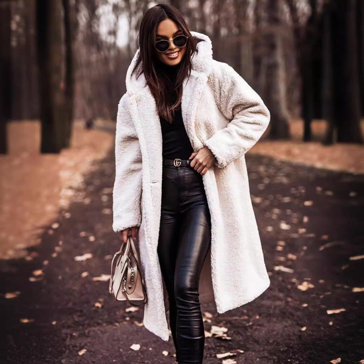 Hooded Wool Winter Coat - Oversized Full Length Style