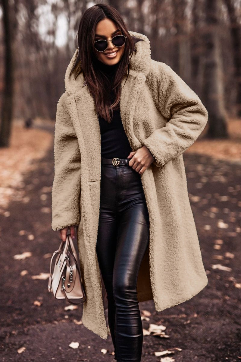 Hooded Wool Winter Coat - Oversized Full Length Style