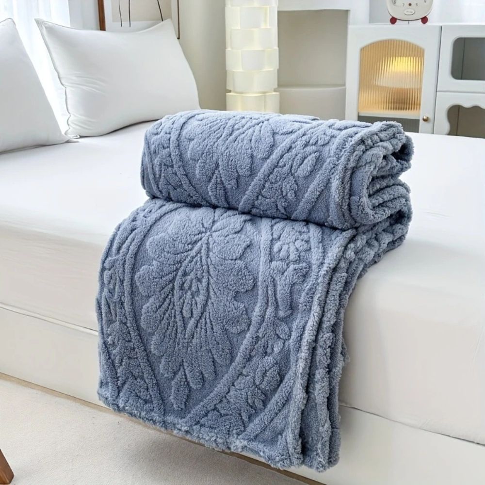 Paris Weave Jacquard Fleece Blanket - French-Inspired Throw