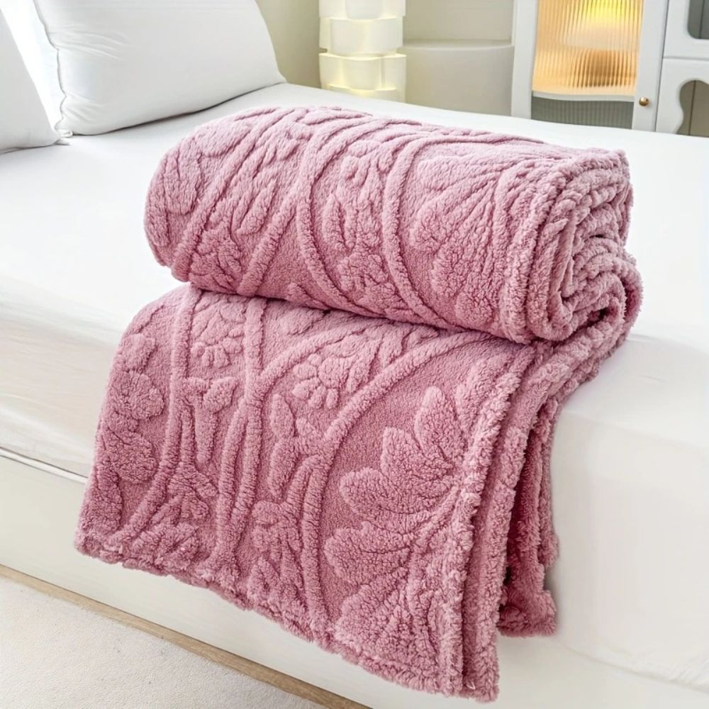 Paris Weave Jacquard Fleece Blanket - French-Inspired Throw