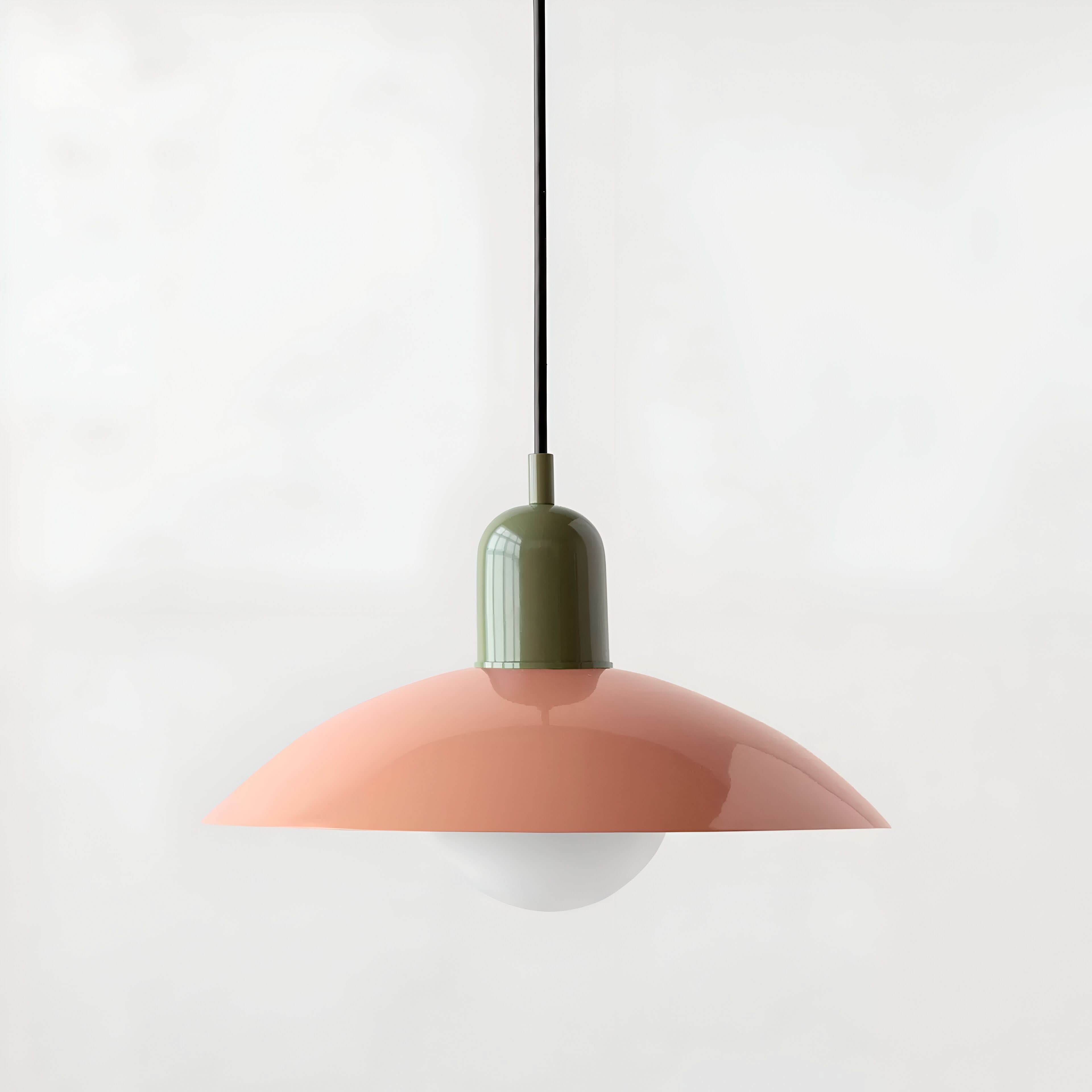 Modern Macaron Bauhaus Pendant Light, Iron Shade