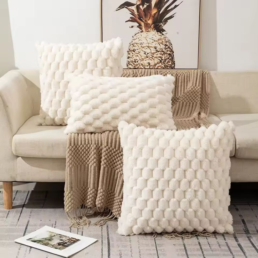 Plush Marshmallow 3D Texture Cushion Cover