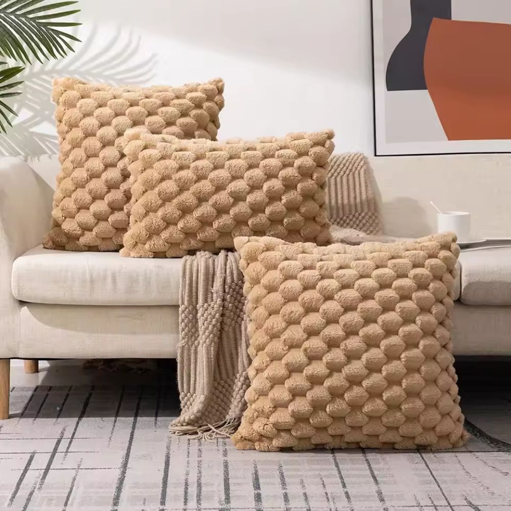 Plush Marshmallow 3D Texture Cushion Cover