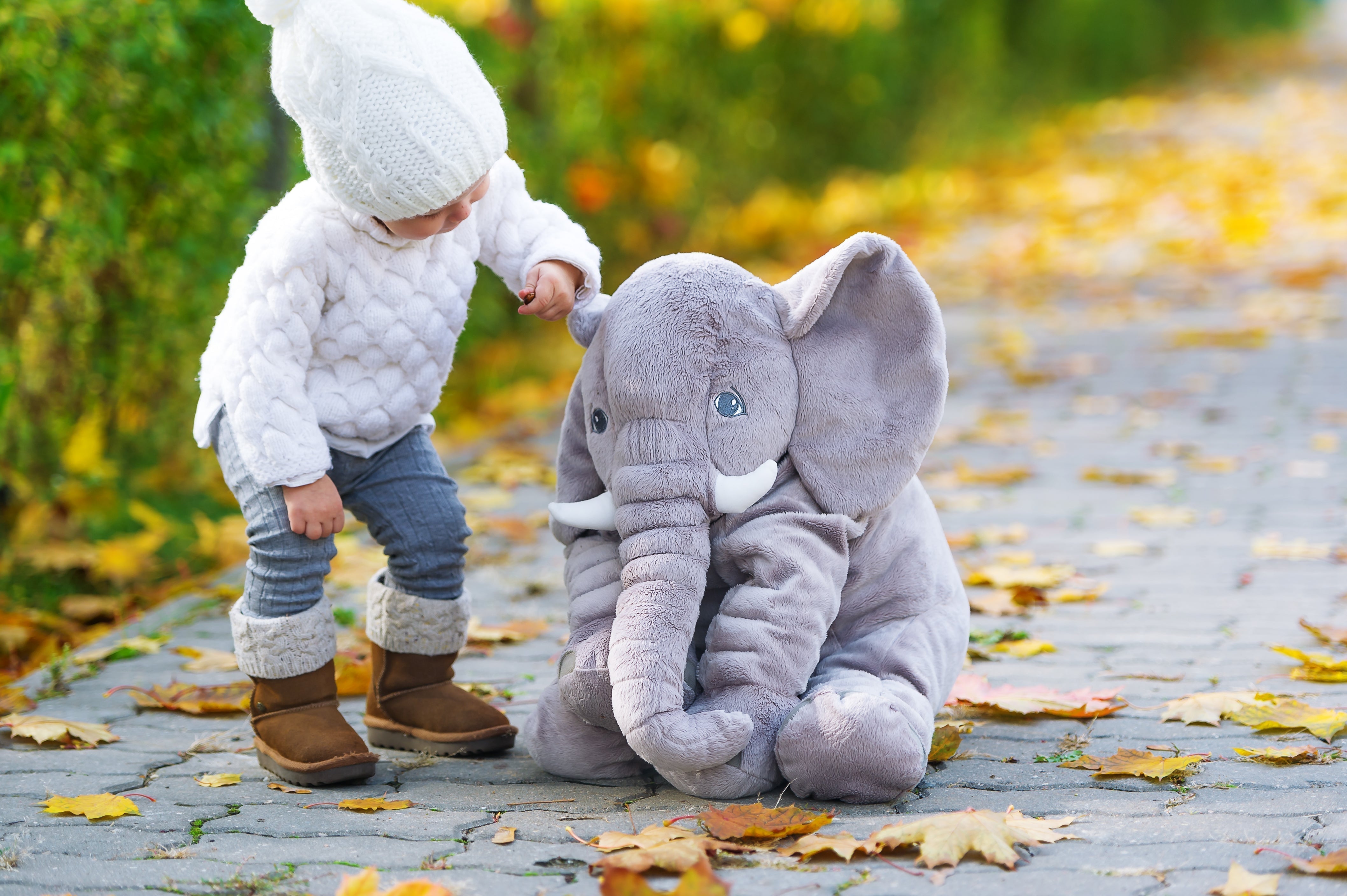 Plush Elephant Pillow - Soft Nursery Comfort Cushion