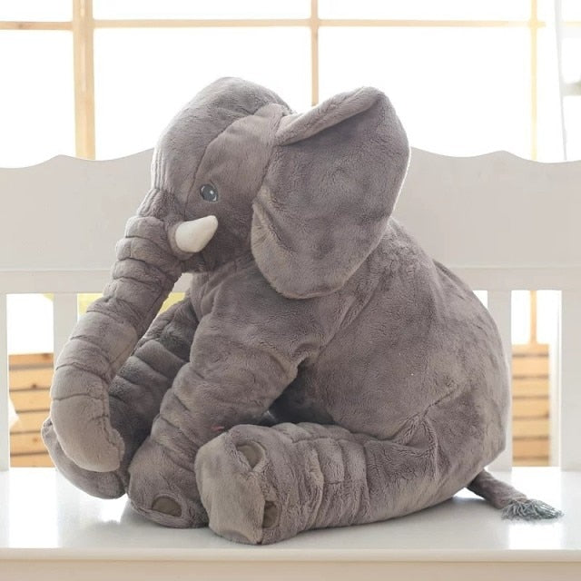 Plush Elephant Pillow - Soft Nursery Comfort Cushion
