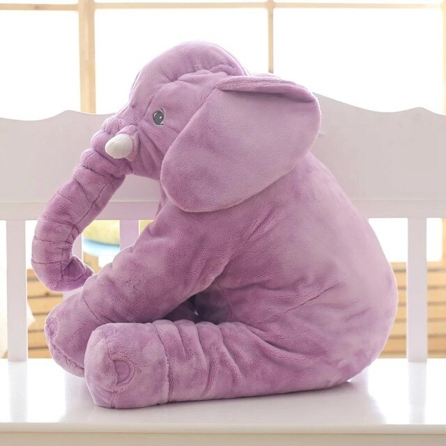 Plush Elephant Pillow - Soft Nursery Comfort Cushion