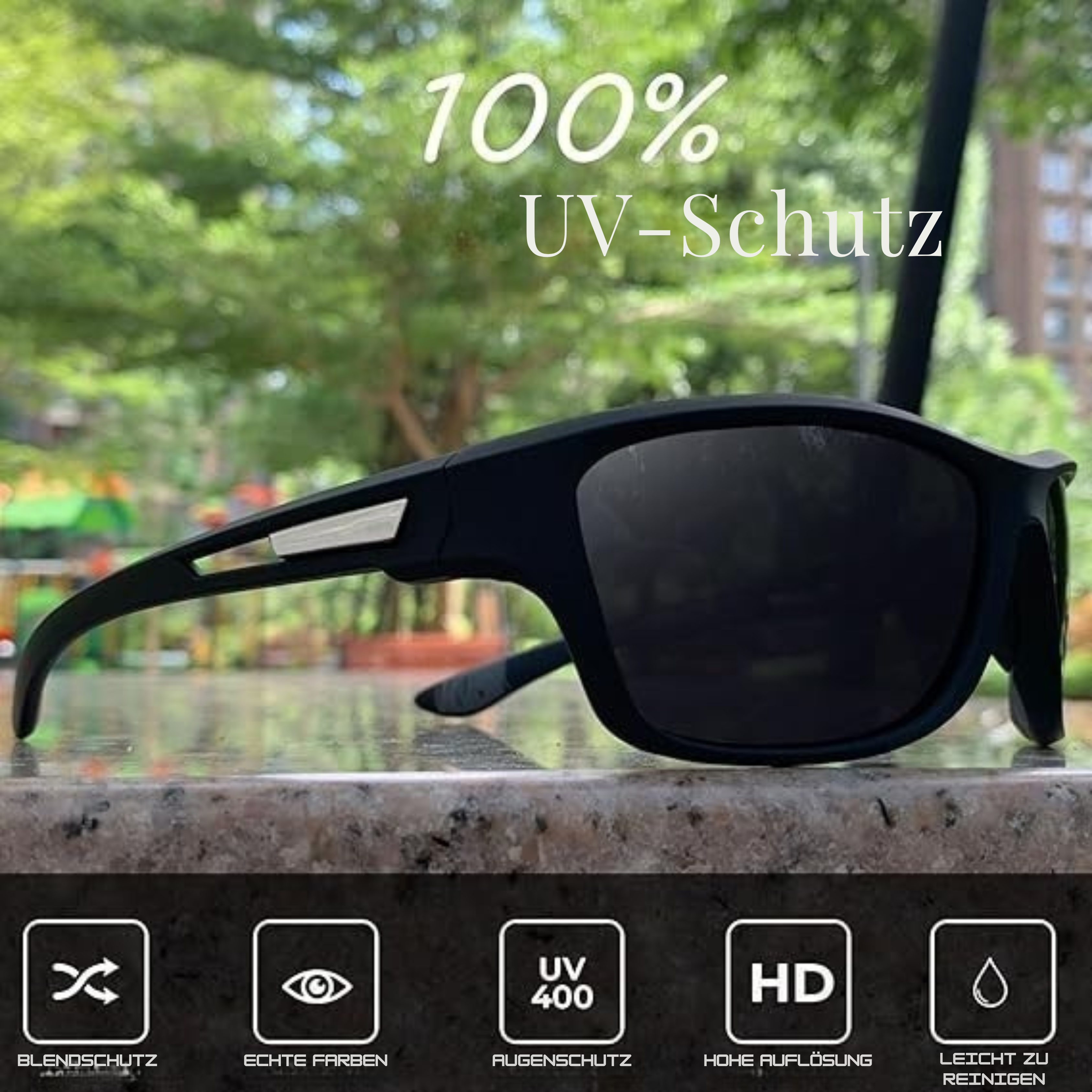 Sports Polarized Sunglasses - UV Protection & Scratch-Resistant