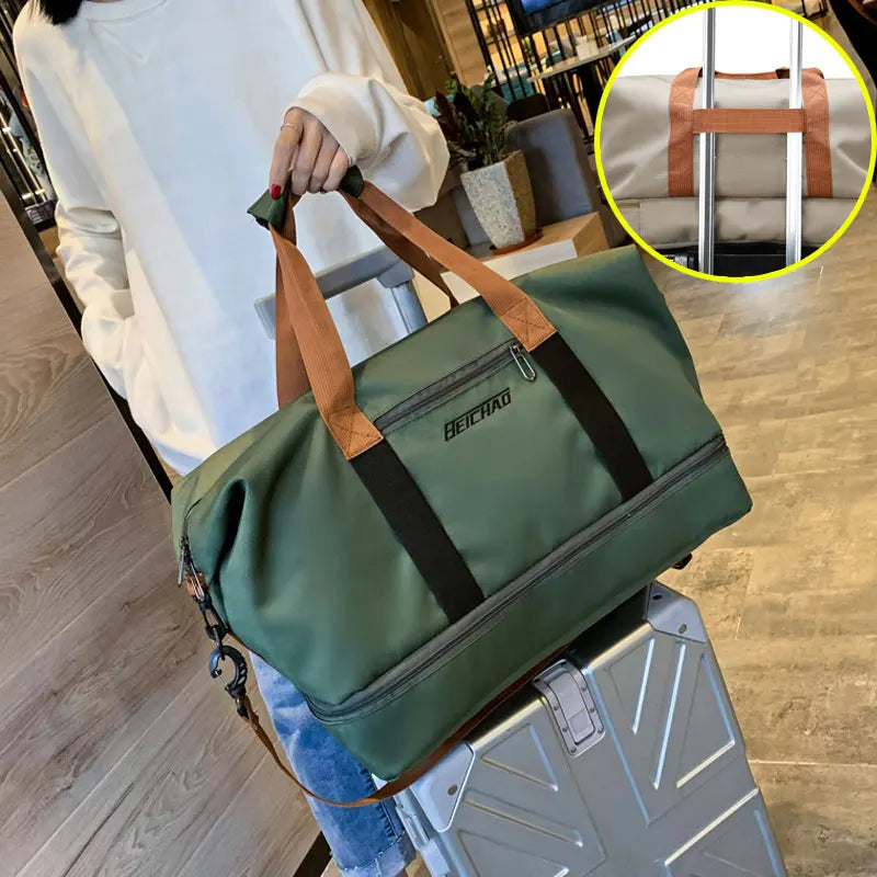 Travel Duffel Bag with Shoe Compartment - Gym & Travel Bag