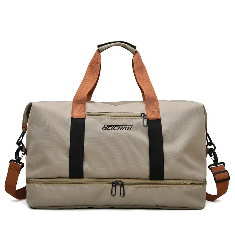 Travel Duffel Bag with Shoe Compartment - Gym & Travel Bag