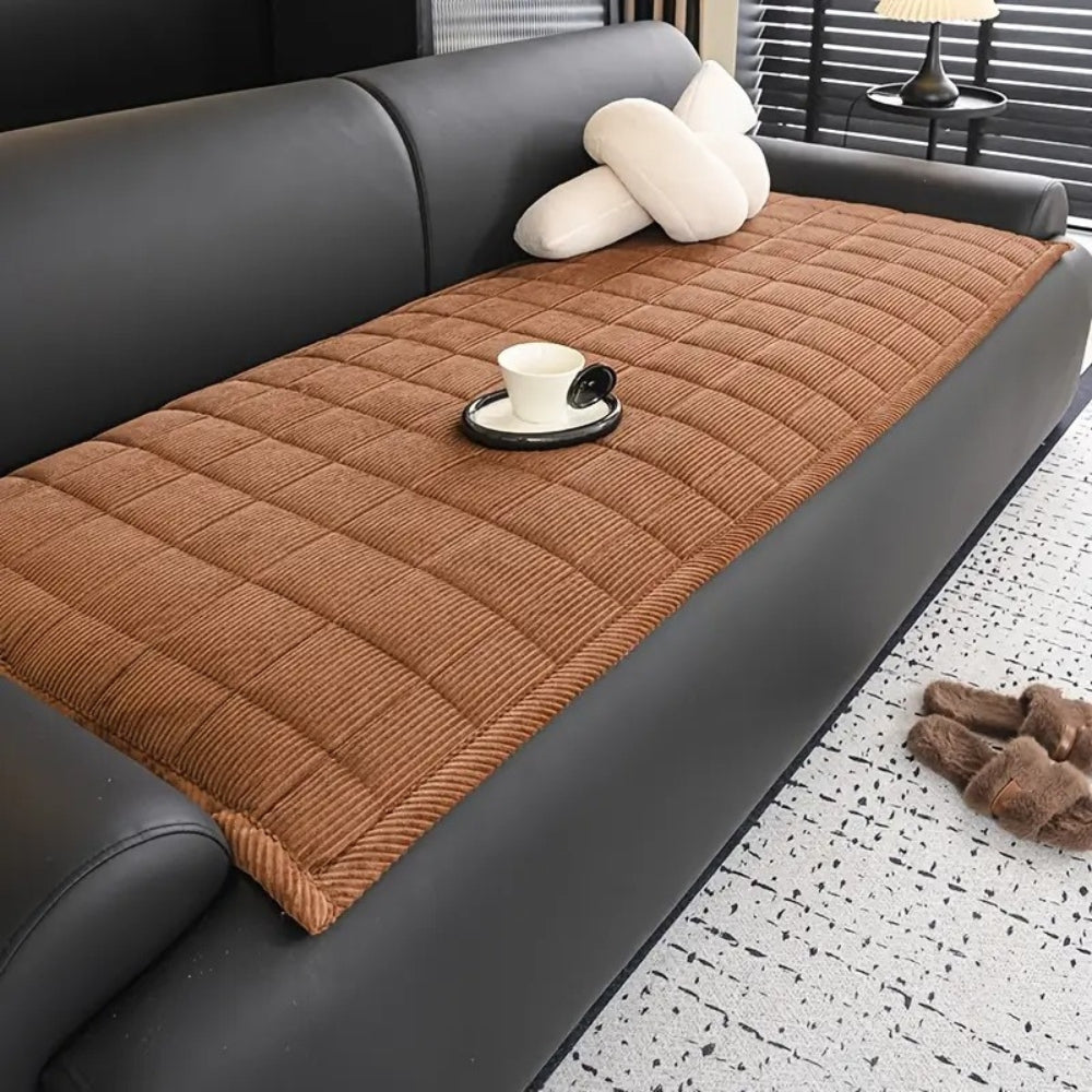 Metro Line Quilted Couch Cover - Non-Slip Sofa Protector