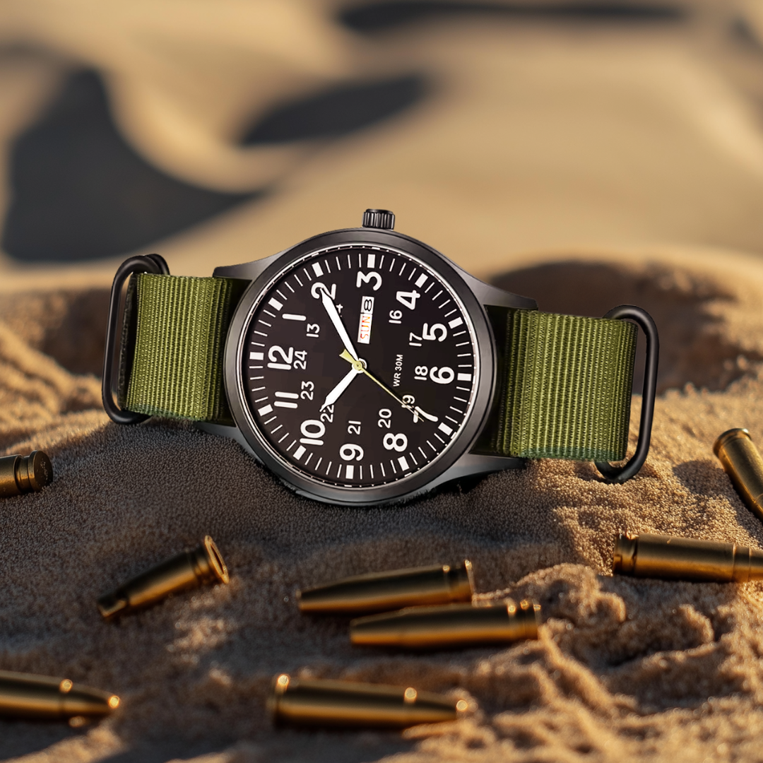 Men's Rugged Outdoor Watch – Waterproof Military Style