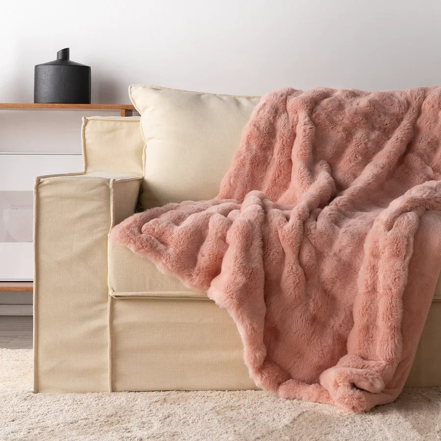 Faux Fur Throw Blanket, Ultra-Soft Winter Comfort