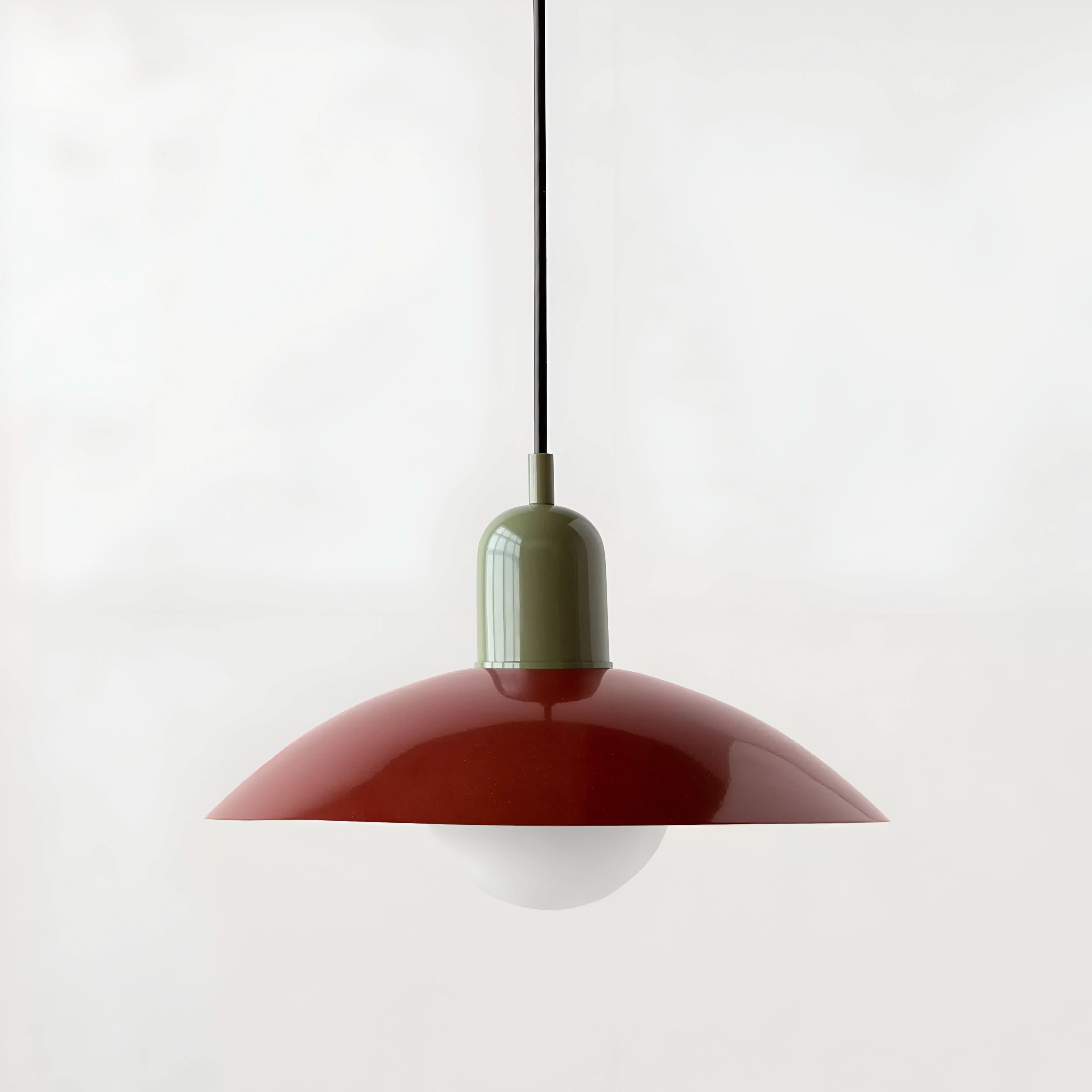 Modern Macaron Bauhaus Pendant Light, Iron Shade