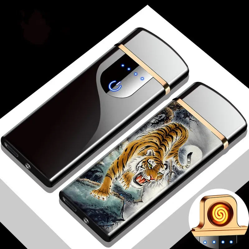 Rechargeable Plasma Arc Lighter – Windproof Double Arch Design