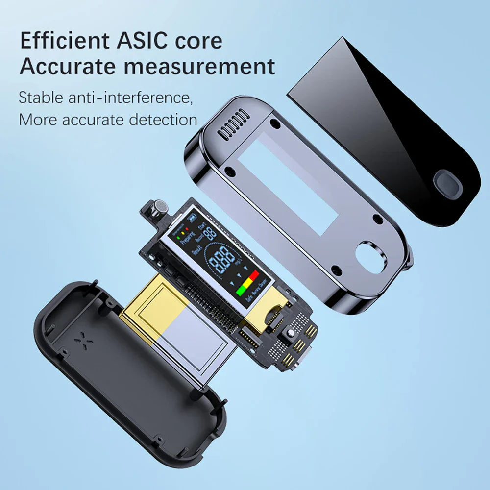 Digital Alcohol Tester with LCD Display - USB Rechargeable