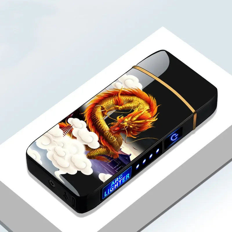 Rechargeable Plasma Arc Lighter – Windproof Double Arch Design