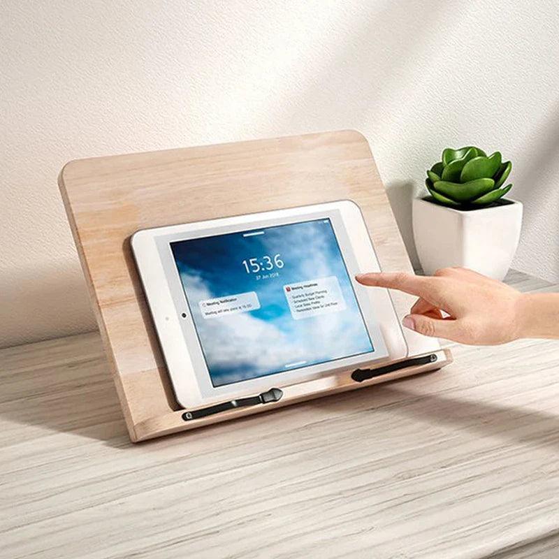 Wooden Book Stand | Adjustable Pine Reading Holder
