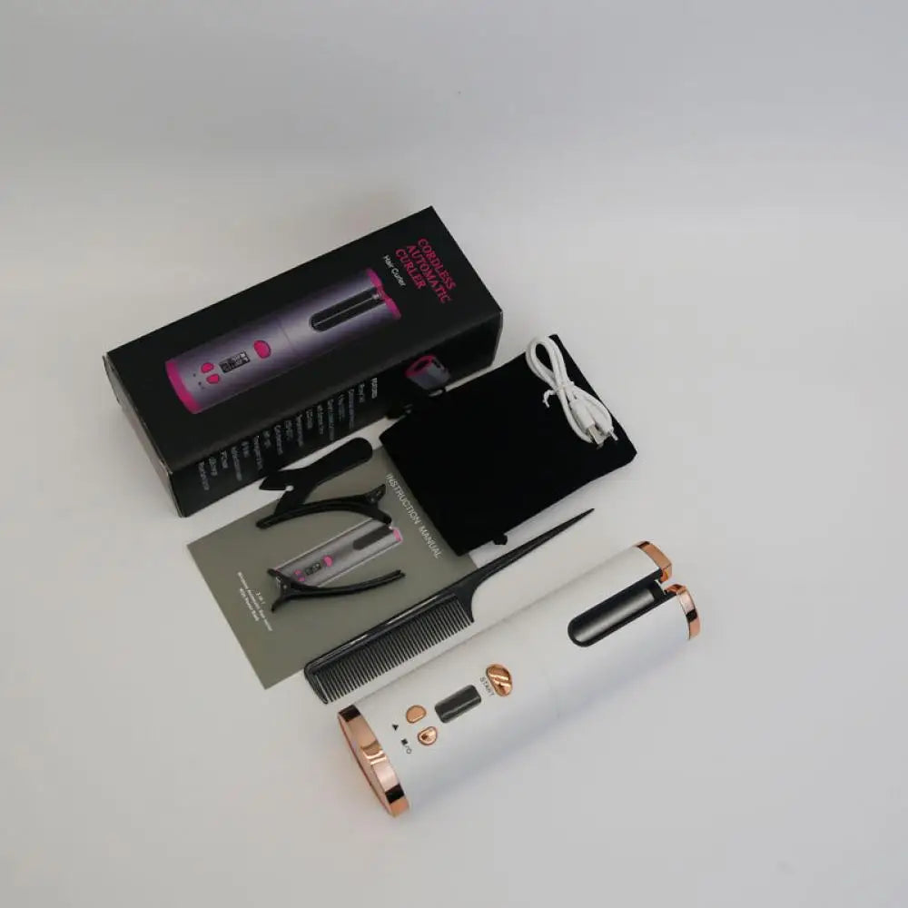 Automatic Cordless Hair Curler with LED Display