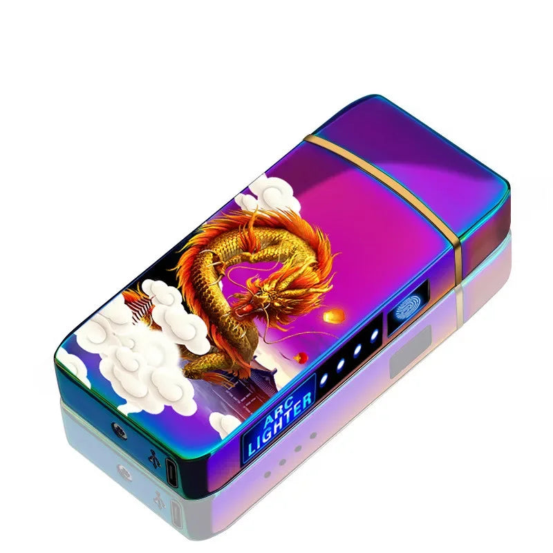 Rechargeable Plasma Arc Lighter – Windproof Double Arch Design