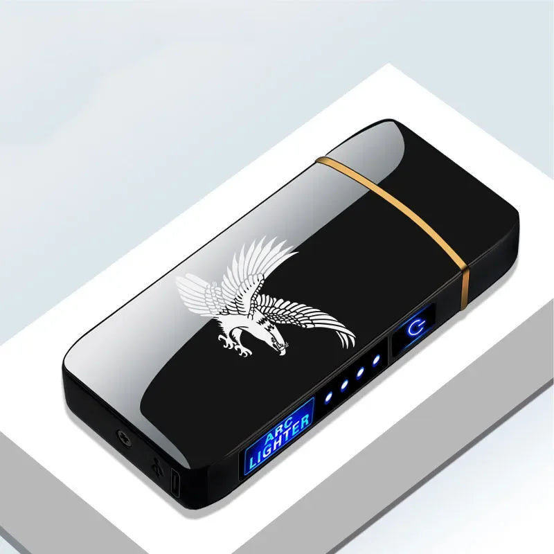 Rechargeable Plasma Arc Lighter – Windproof Double Arch Design