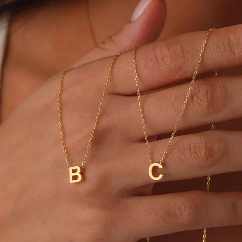 Minimalist Initial Letter Necklace - Personalised Pendant