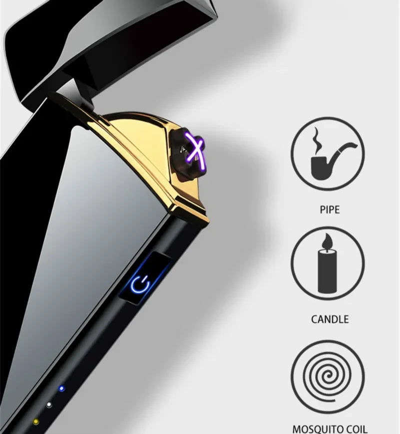 Rechargeable Plasma Arc Lighter – Windproof Double Arch Design