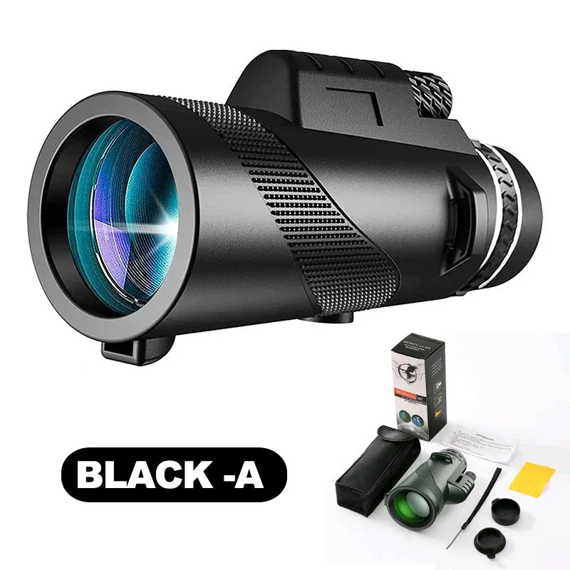 Professional Monocular Telescope - 80x Magnification BAK4 Prism