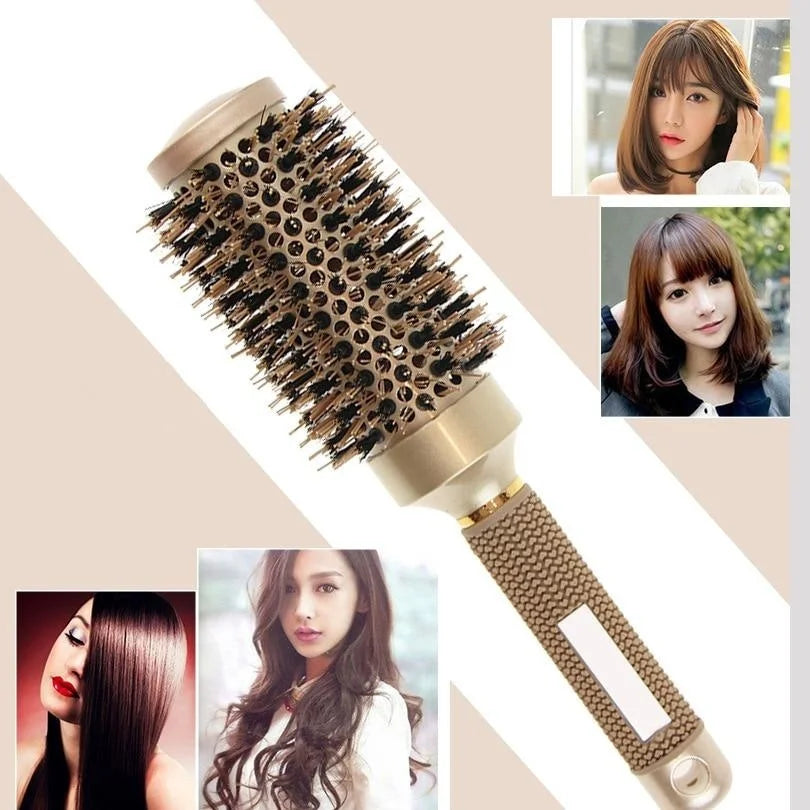 Ceramic Ionic Round Hair Brush Set with Boar Bristles