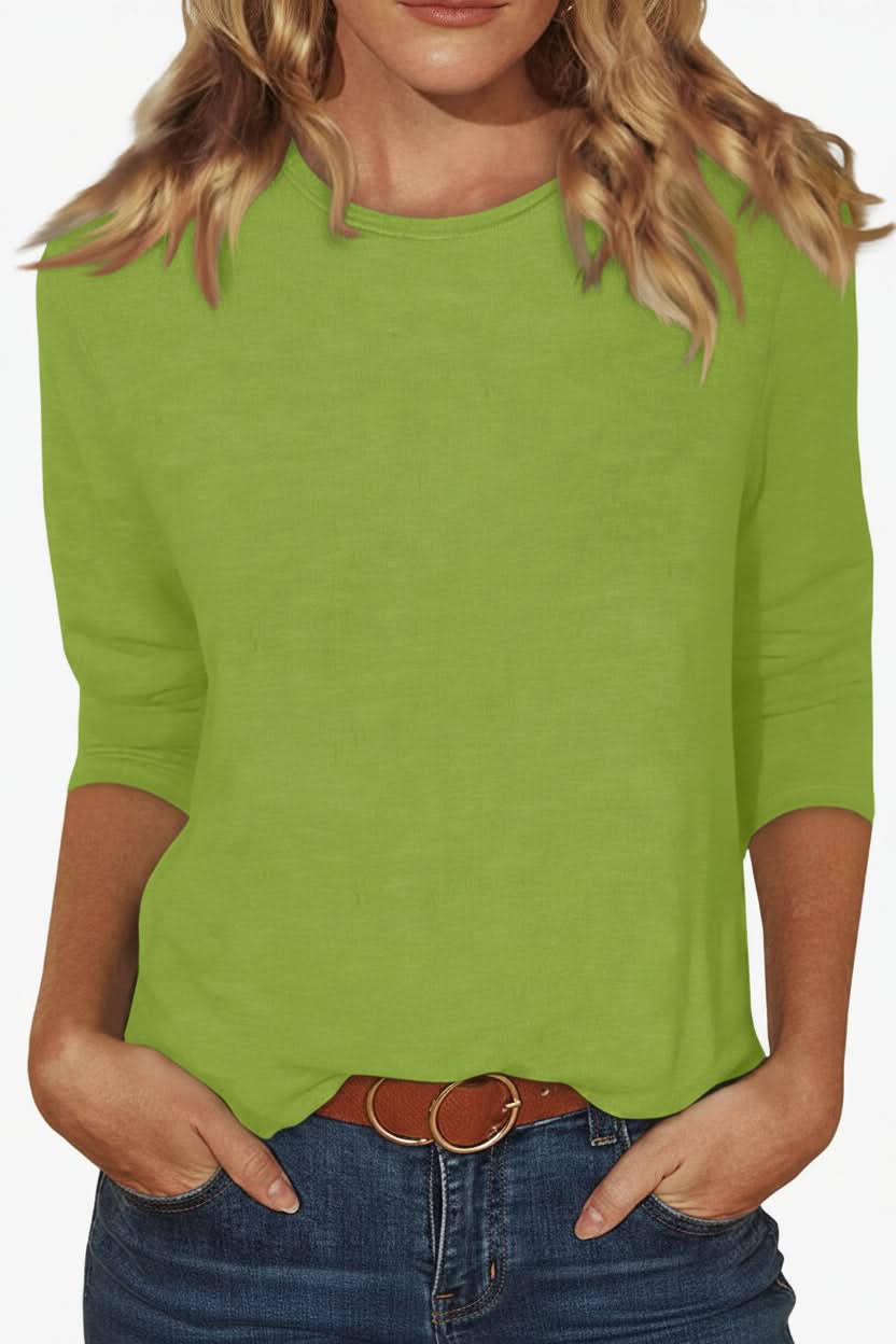 Chic Three-Quarter Sleeve Top for Day or Night