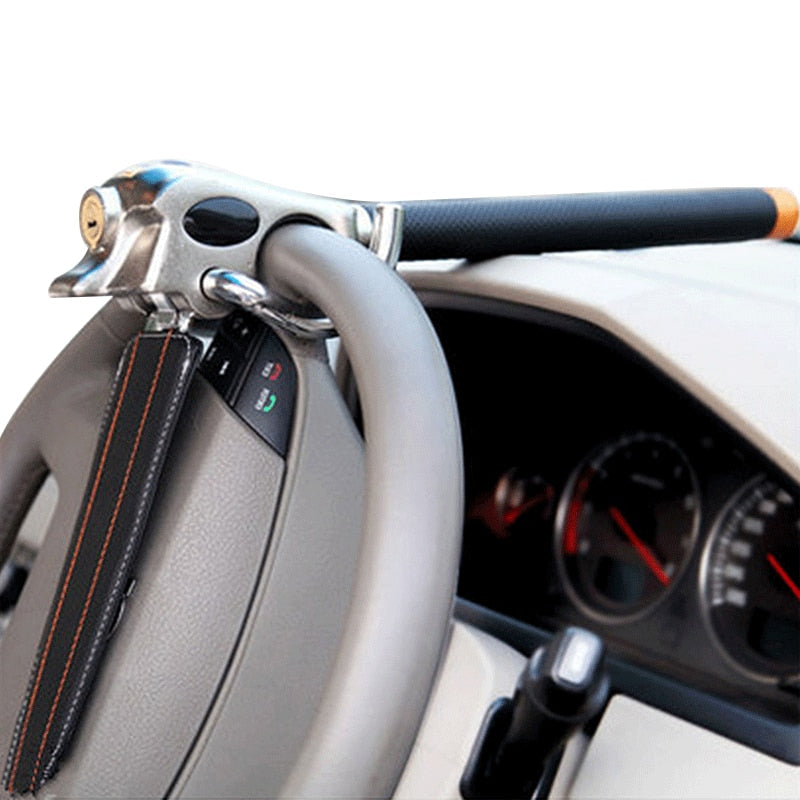 Heavy-Duty Steering Wheel Lock - Anti-Theft Security